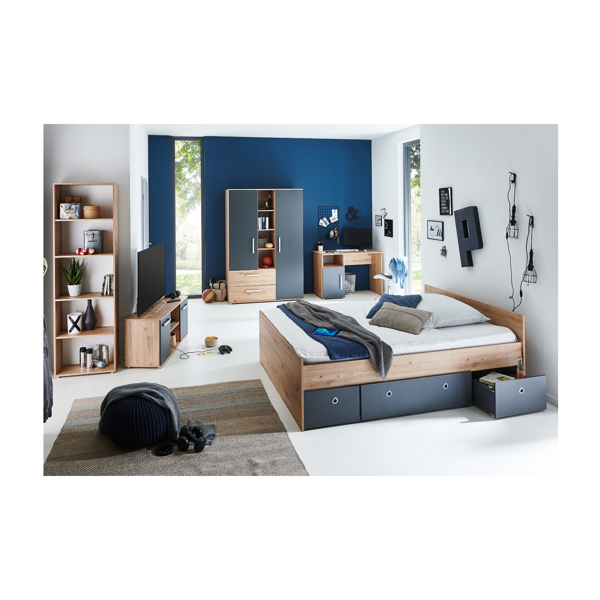 6-teiliges Jugendzimmer-Megaset »Alessio«