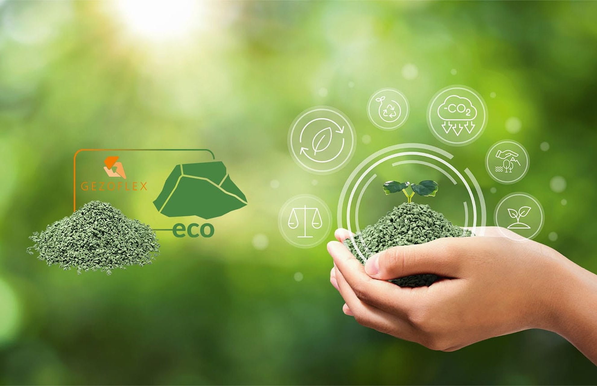 GEZOFLEX eco nachhaltiges Granulat