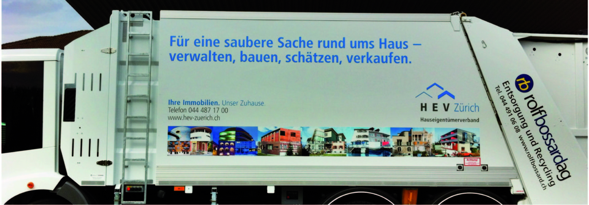 Beschriftung Kehrichtwagen