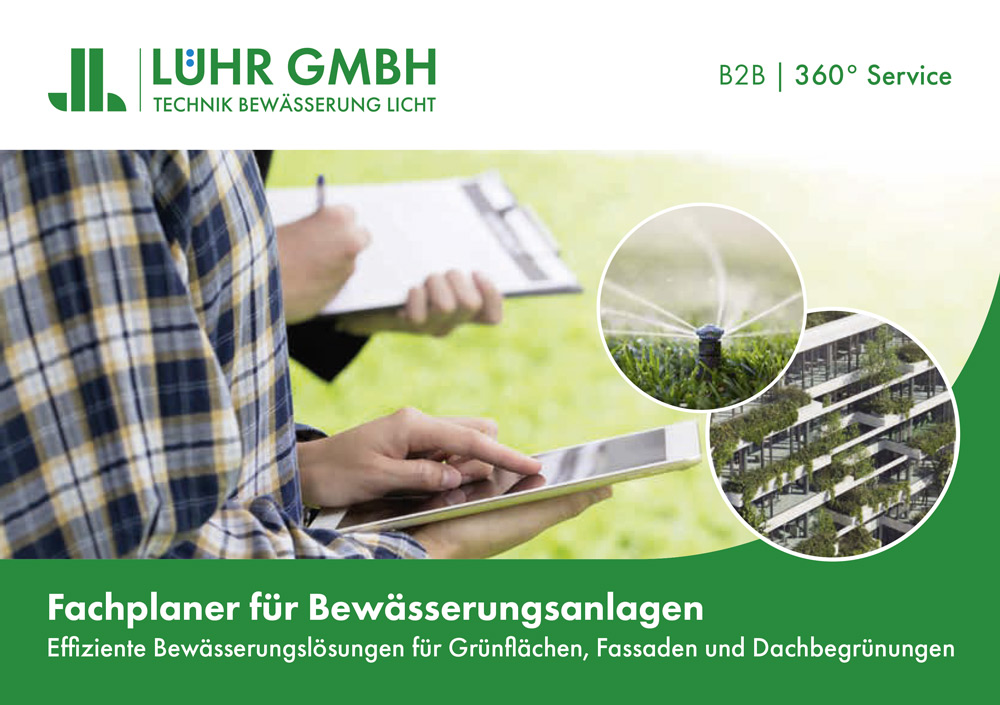 Architektenflyer – Fachplanung für Bewässerungsanlagen