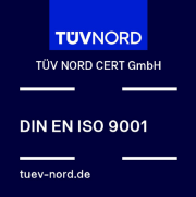 TÜV certificate to DIN EN ISO 9001:2015