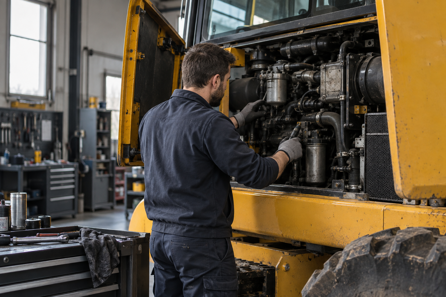 Mechaniker in der Reparaturwerkstatt