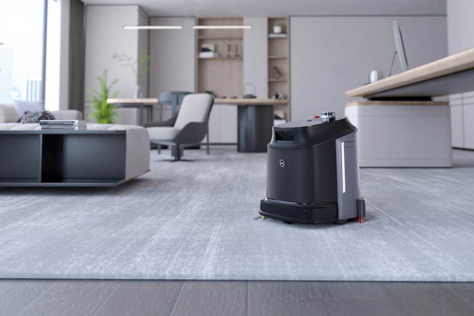 Reinigungsroboter im Büro
