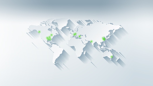 Weltweite Standortkarte von United Initiators