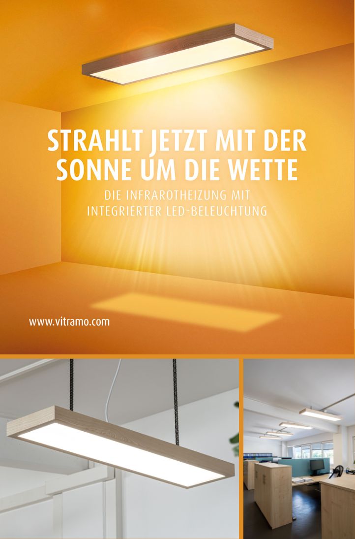 Infrarotheizung mit LED-Beleuchtung