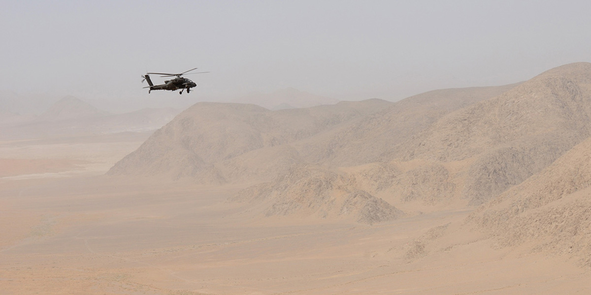 Einsatzumgebung: Hubschrauber in Wüstenregion (Sand/Staub-Qualifikation)