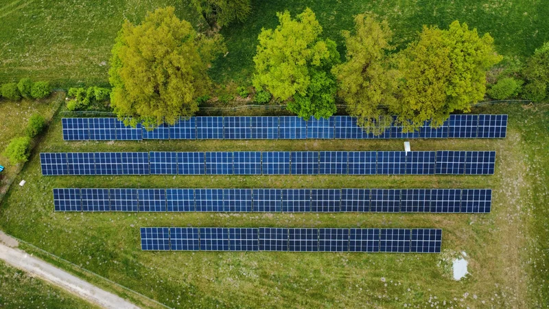 SILENOS – Luftaufnahme der fertigen Anlage im PV-Park Bokel