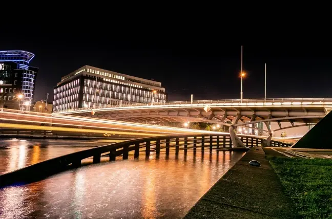 Kronprinzenbrücke Berlin in den Abendstunden