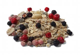 Superfood organic muesli with high protein content