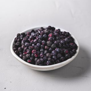 Organic wild blueberries freeze-dried