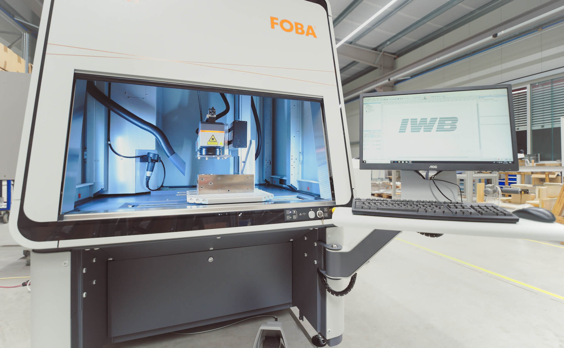 FOBA Lasergravurmaschine zur Rückverfolgbarkeit von Teilen