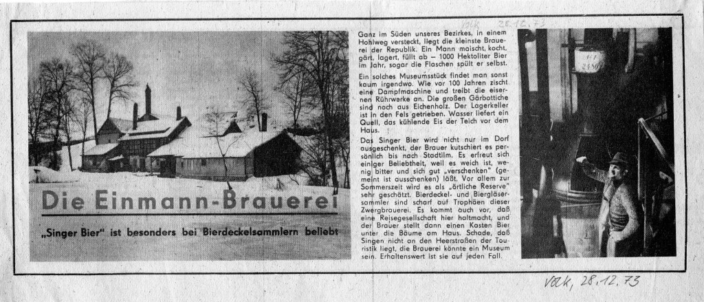 Brauerei Schmitt in Singen, Thüringen