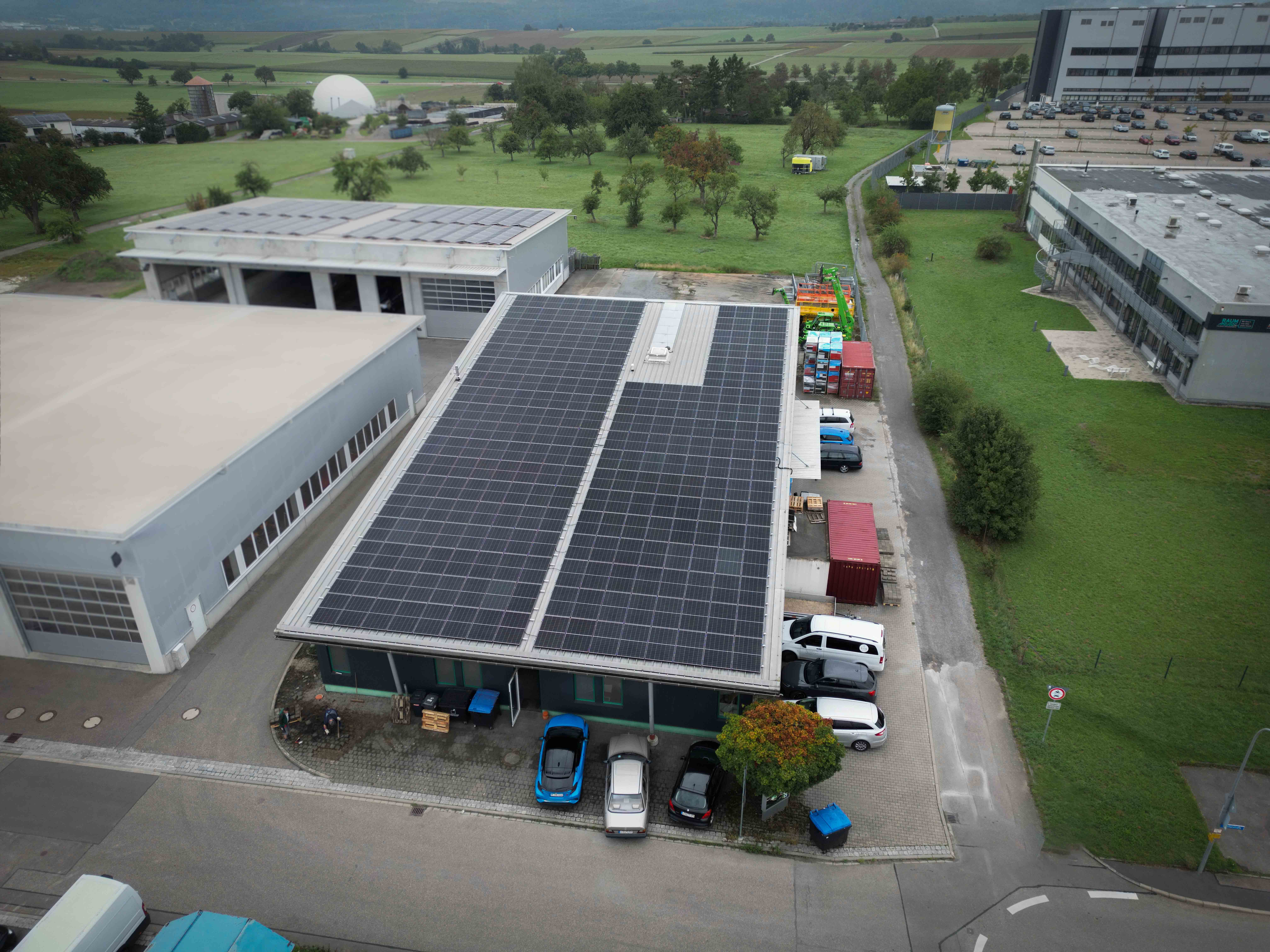 Aerial view of a PV project