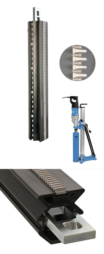 Gear rack for drill stand
