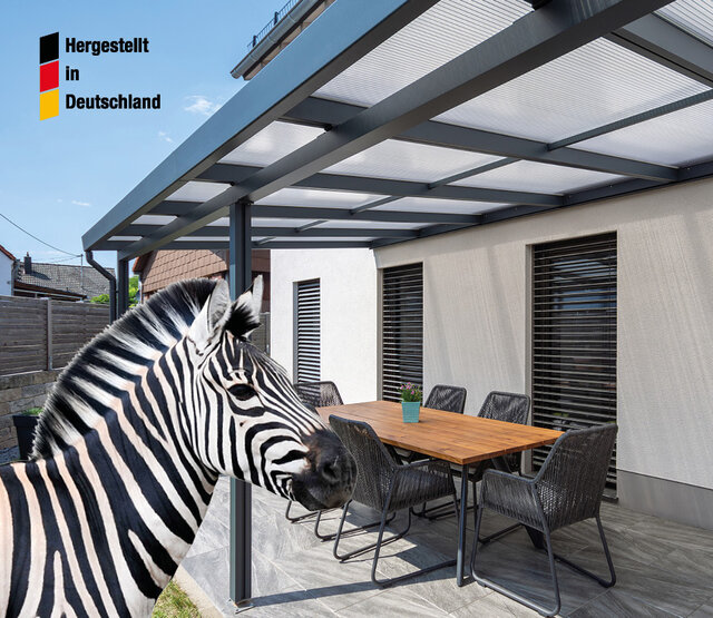 Zebraplatte (PC Hohlkammerplatte 16 mm)