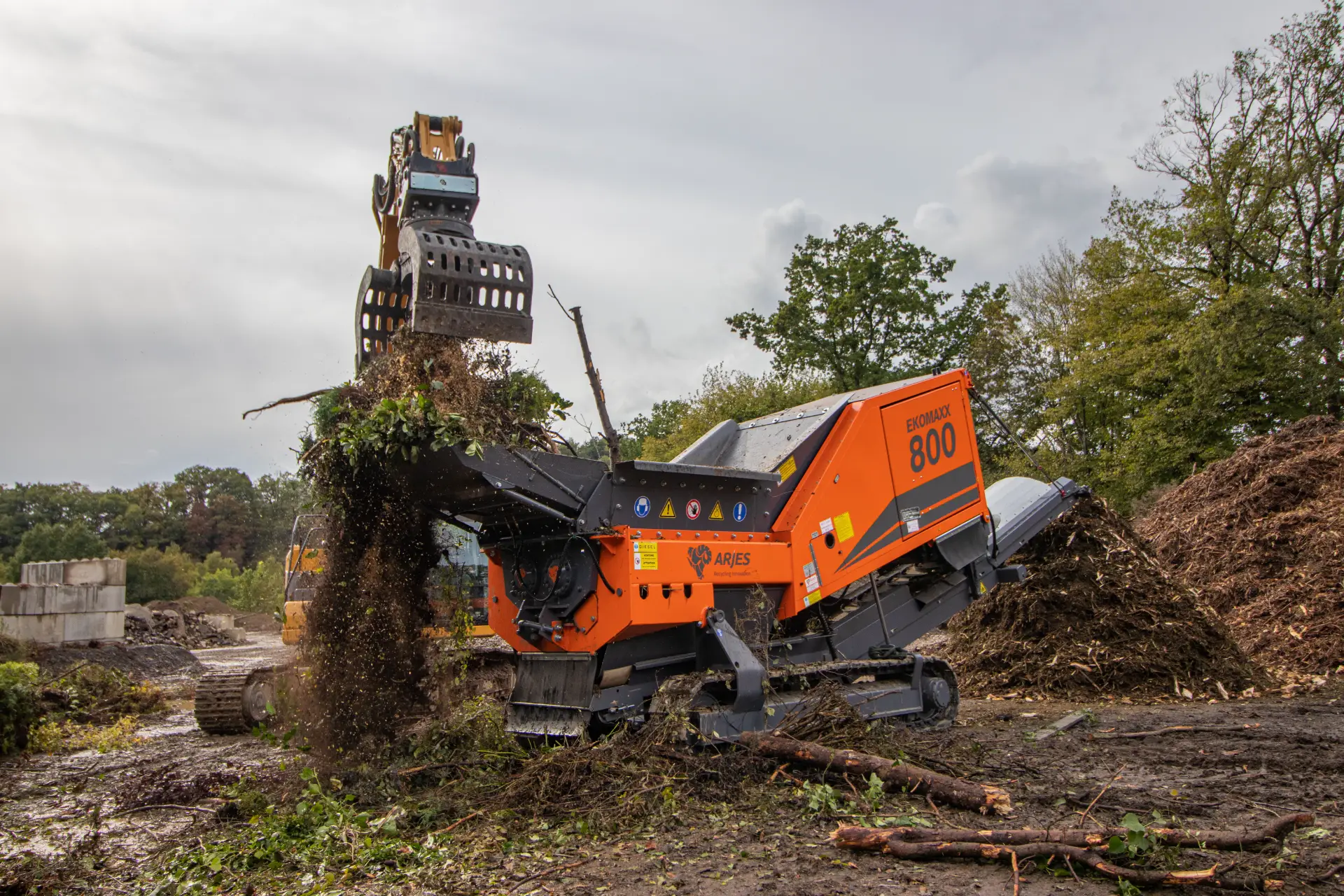 ARJES EKOMAXX 800 im Grüngut-Einsatz