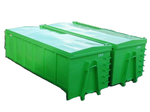 Abrollcontainer mit Abdecksystemen