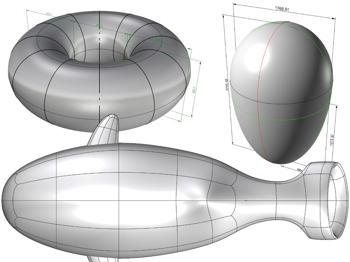 Torus, Ovoloid und Figur