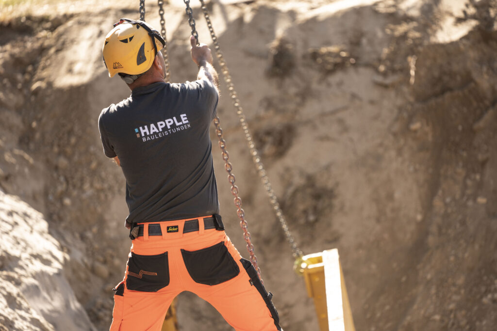 Team und Baustelle Happle