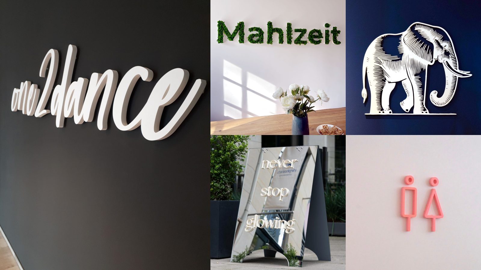 Kennmal – 3D-Logos und Schilder