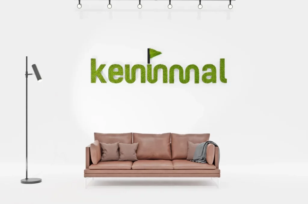 3D-Logo mit Moos
