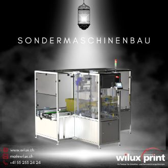 Sondermaschinenbau-Etikettiermaschine mit Fördermodul