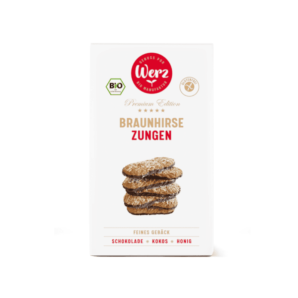 Braunhirse Zungen mit Schokolade, 150 g
