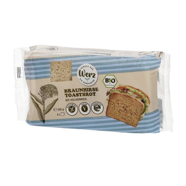 Braunhirse Toastbrot, 250 g