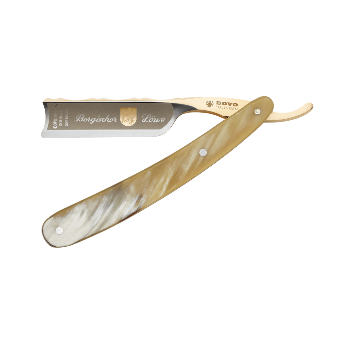 Rasiermesser Bergischer Löwe 6/8" Horn