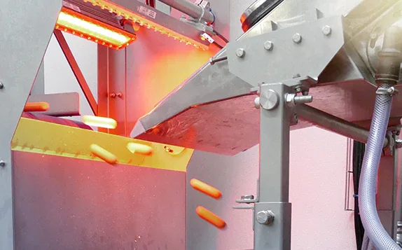 100 %-Sortiersystem für Würste im Flug (Darmresterkennung ab 1 mm²)
