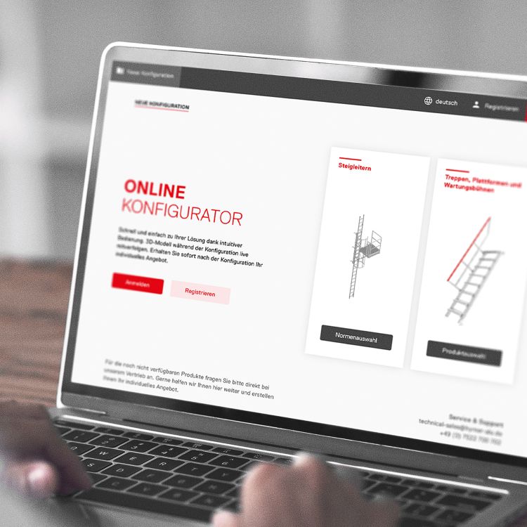 Online-Konfigurator für Steigtechnik