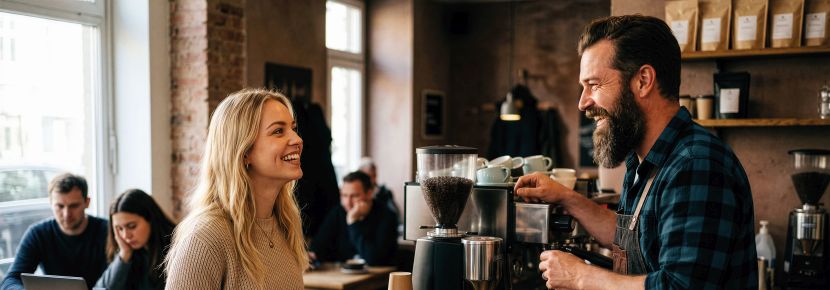 Showroom-Inszenierung Café