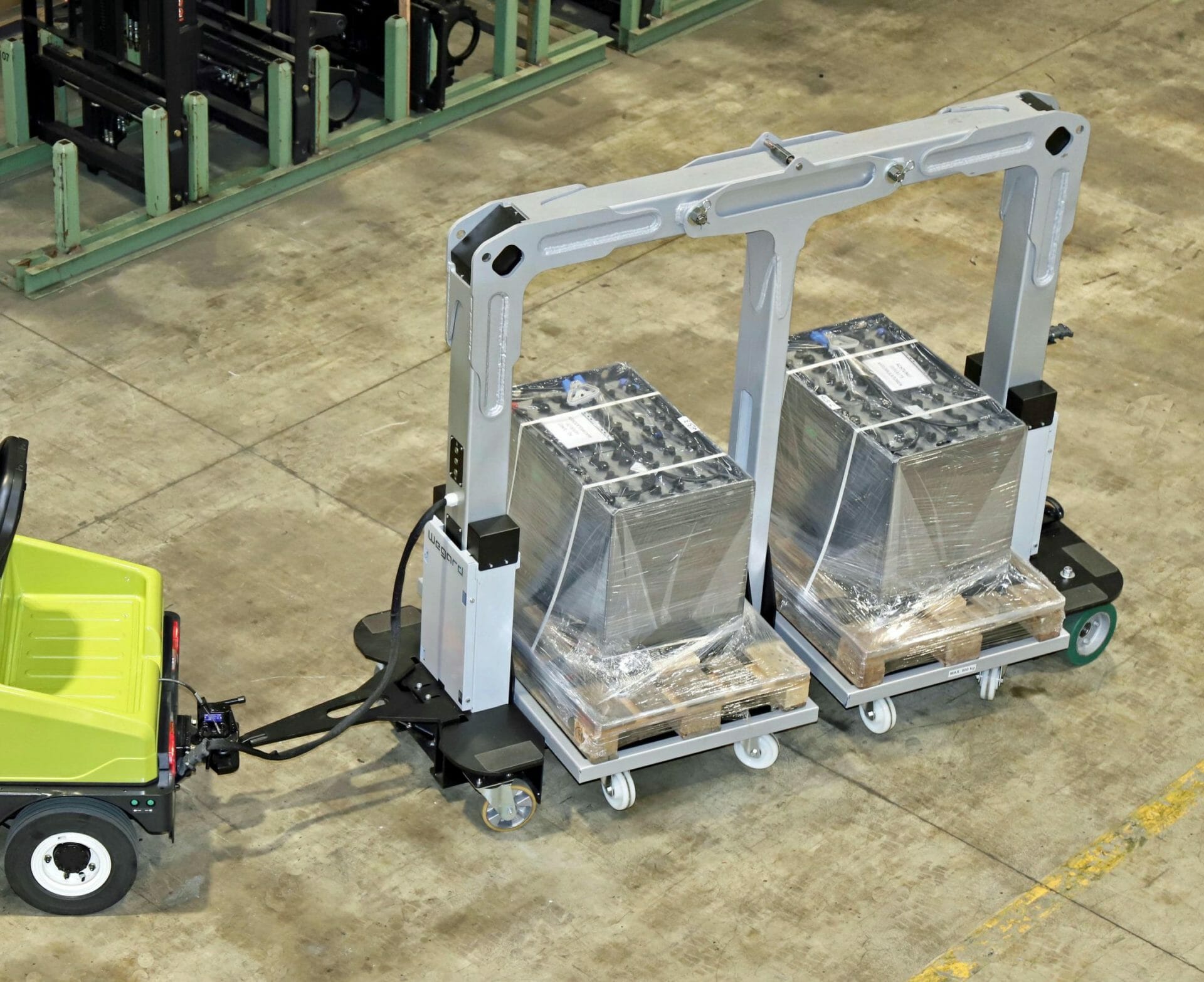 Double-U-Frame für Staplerbatterien