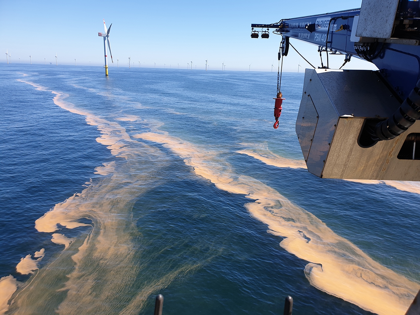 Marinekran im Einsatz