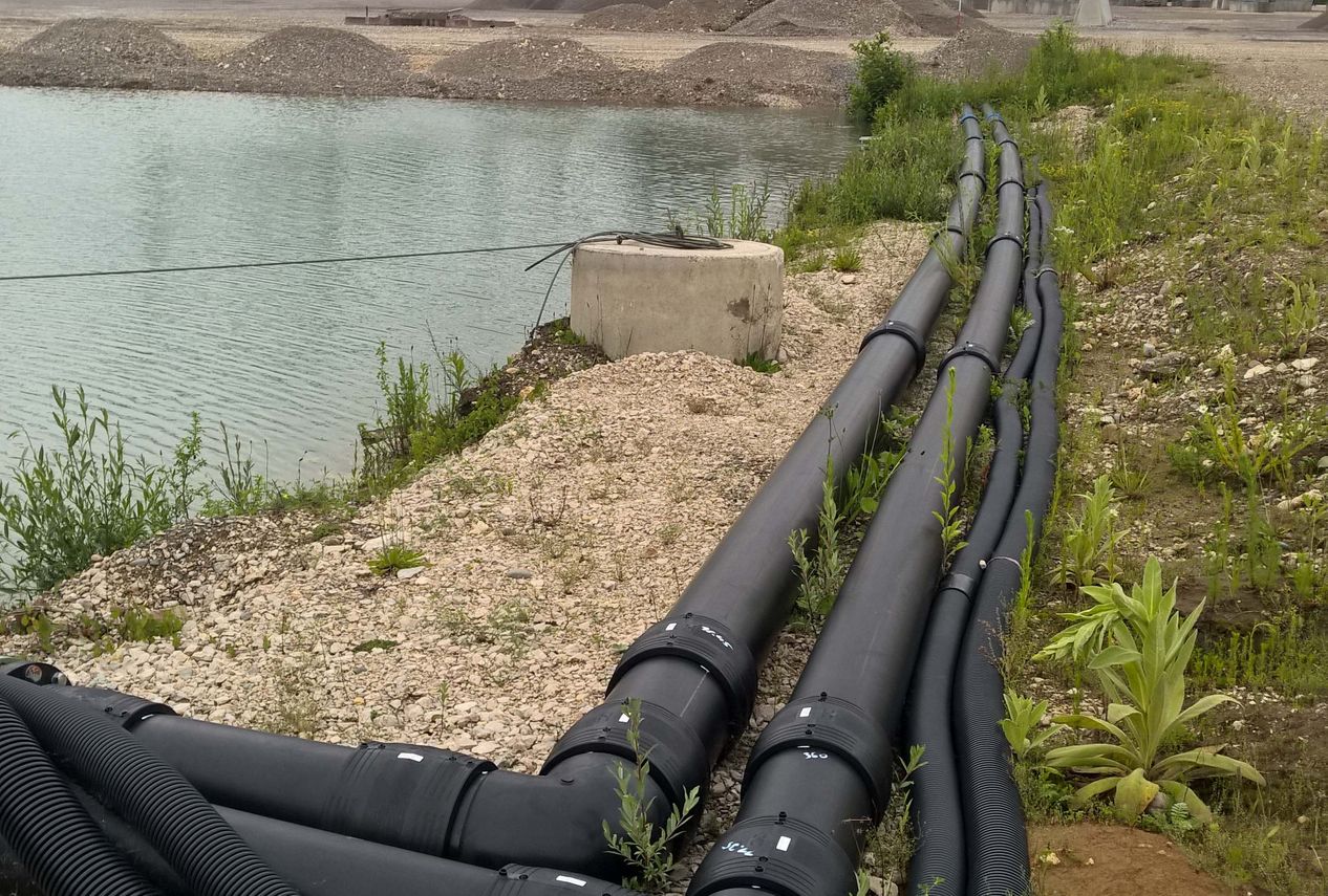 PE process water pipes