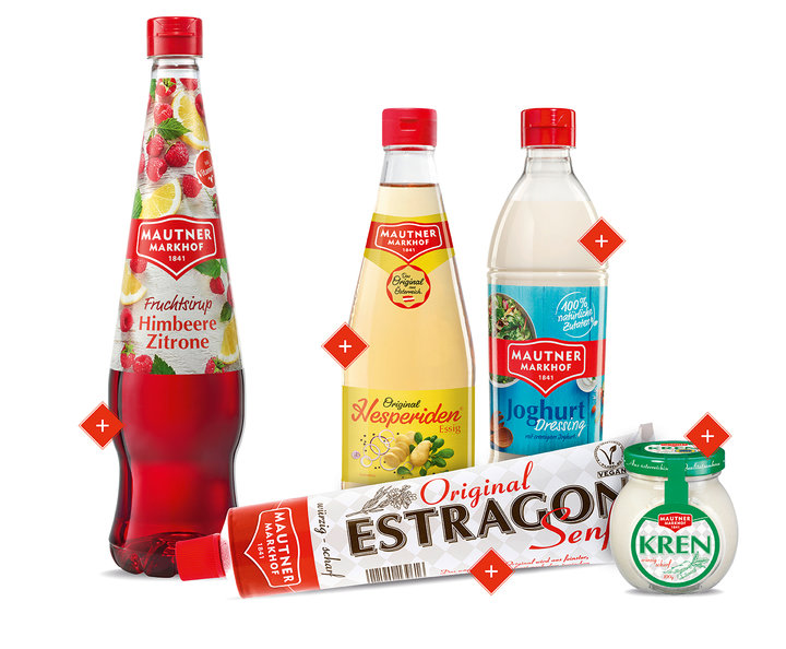 Produktsortiment Senf, Essig, Sirup