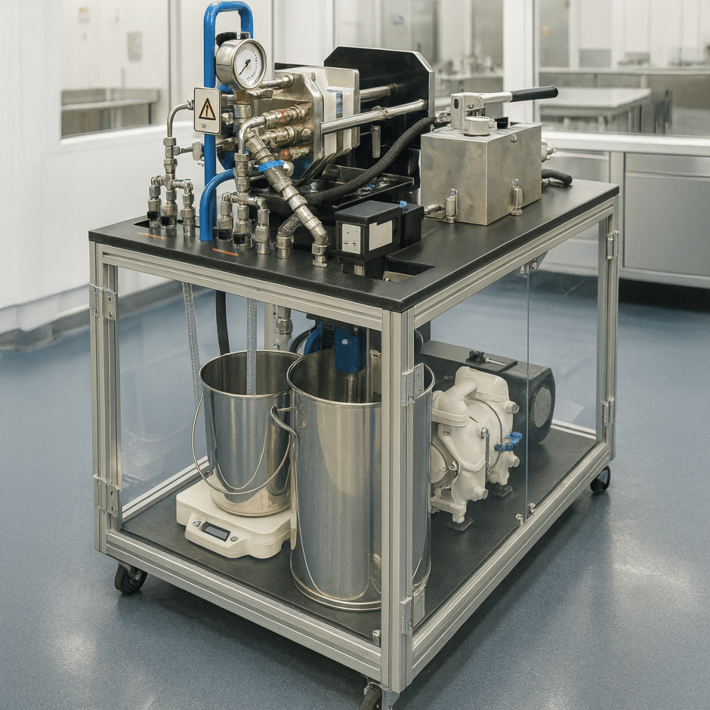 Laborfilterpresse für Filtrationsversuche