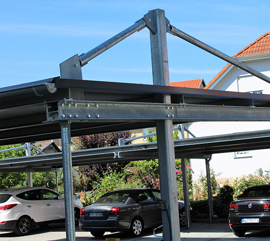 Carport-Stahlkonstruktion
