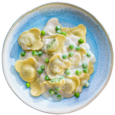 Tortellini mit Erbsen