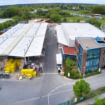 Luftbild Einfahrt Zentrale Ludwigsfelde