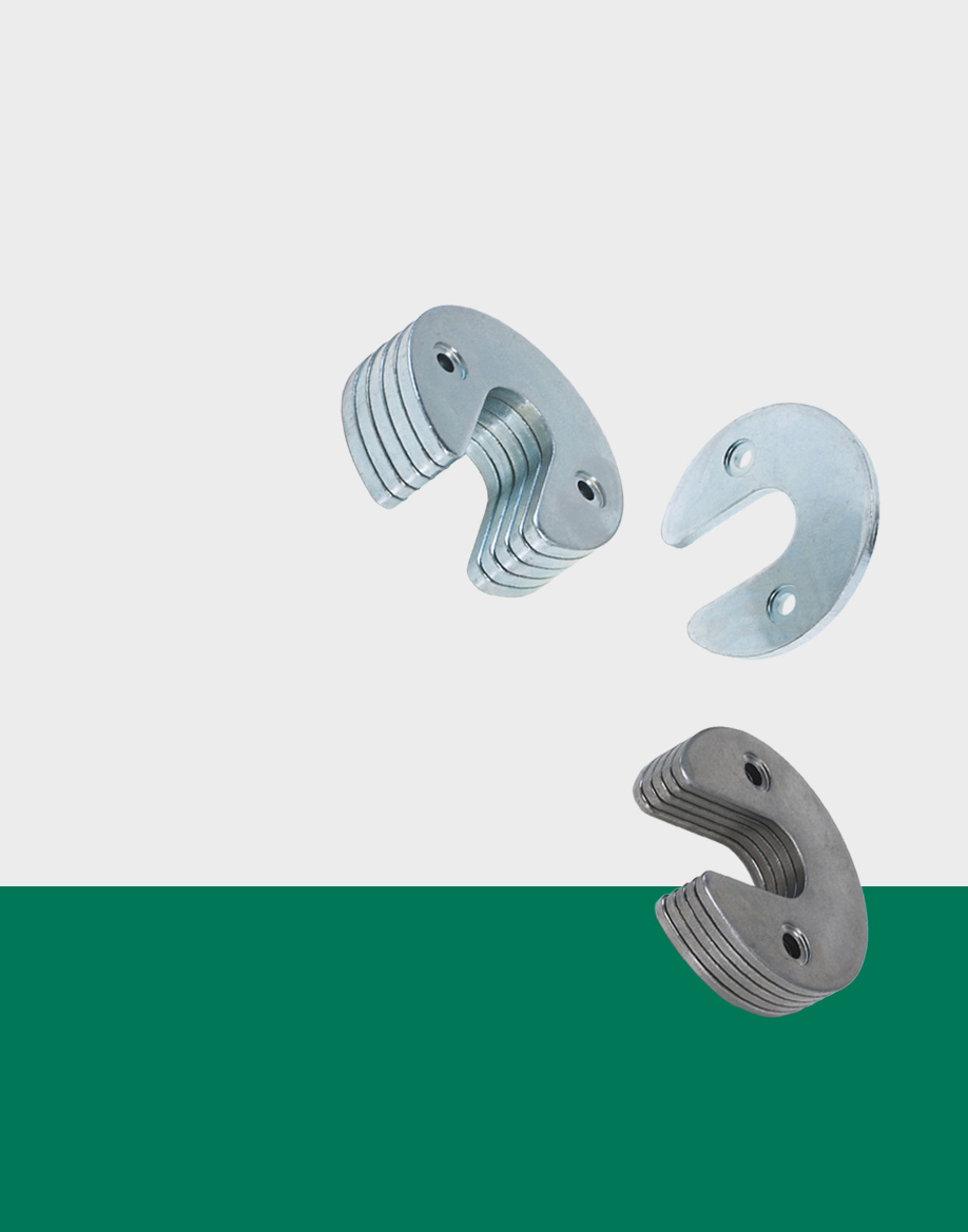 Accessories (spacer washers, anchors, grouting frames)