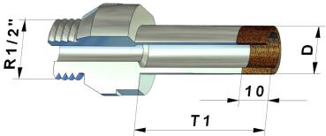 Diamanthohlbohrer D4,2 mm, Niro-Ausführung