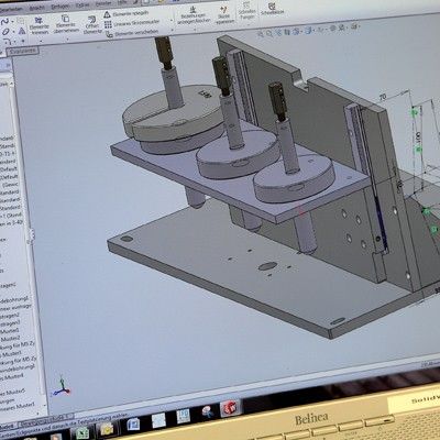 3D-CAD-Konstruktion einer Baugruppe