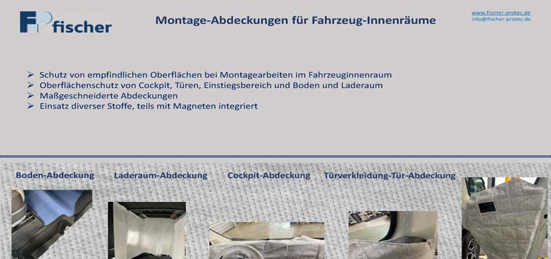 Montage-Abdeckungen für Fahrzeug-Innenräume