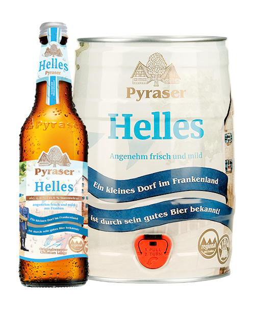 Pyraser Helles Flasche und Fass