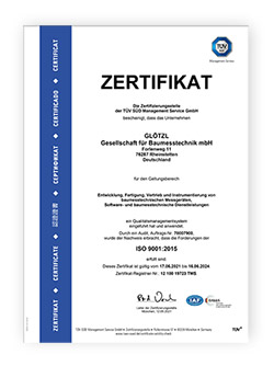 ISO-9001-Zertifikat