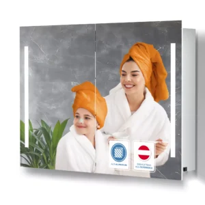 Alu-Spiegelschrank Paris 2-türig