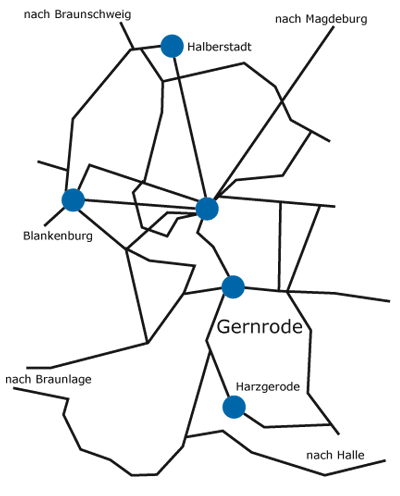 Anfahrt Gernrode