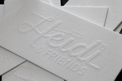 Letterpress-Druck auf dickem Papier