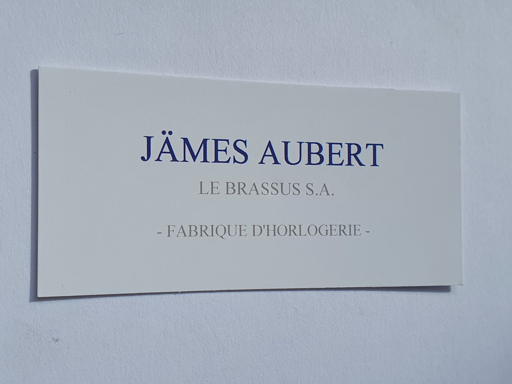 Jämes Aubert – Fertigung